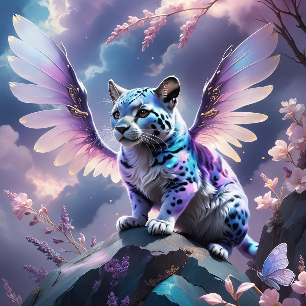 Panther Pika Hybrid in Ethereal Fantasy Art