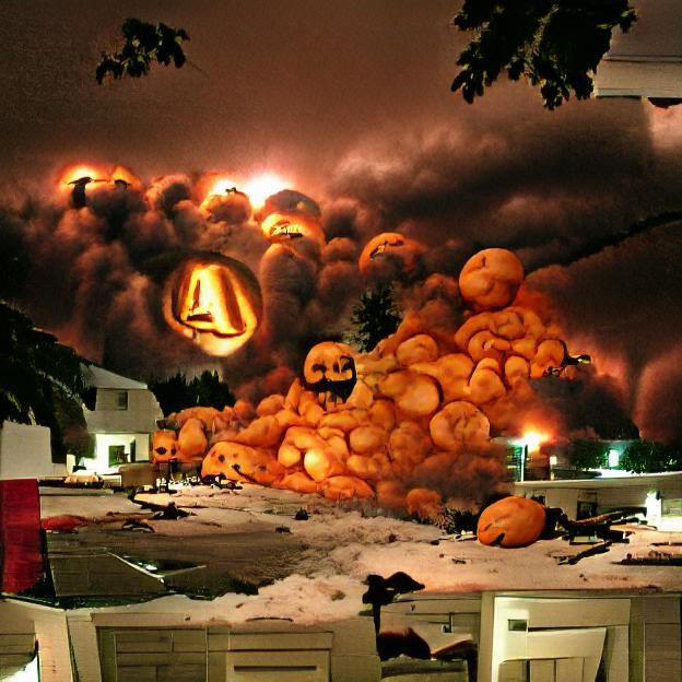 Eerie Jack O'Lantern with Spooky Halloween Vibe