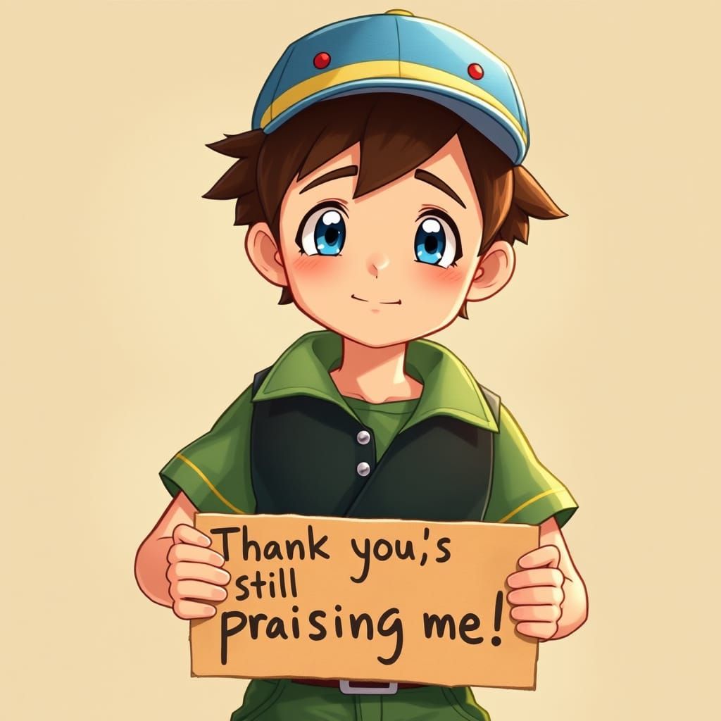 Charming Pokémon Trainer in Casual Attire