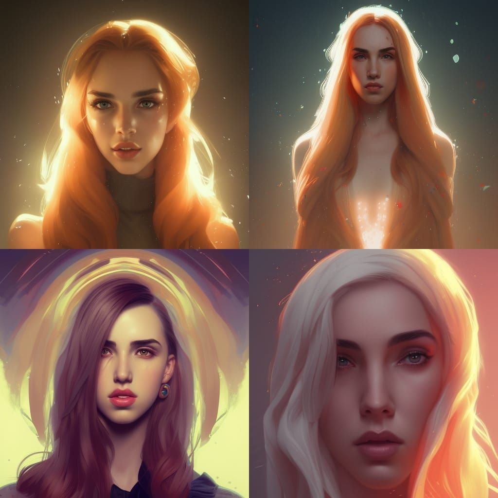 Detailed Portrait in Artgerm and Mucha Style