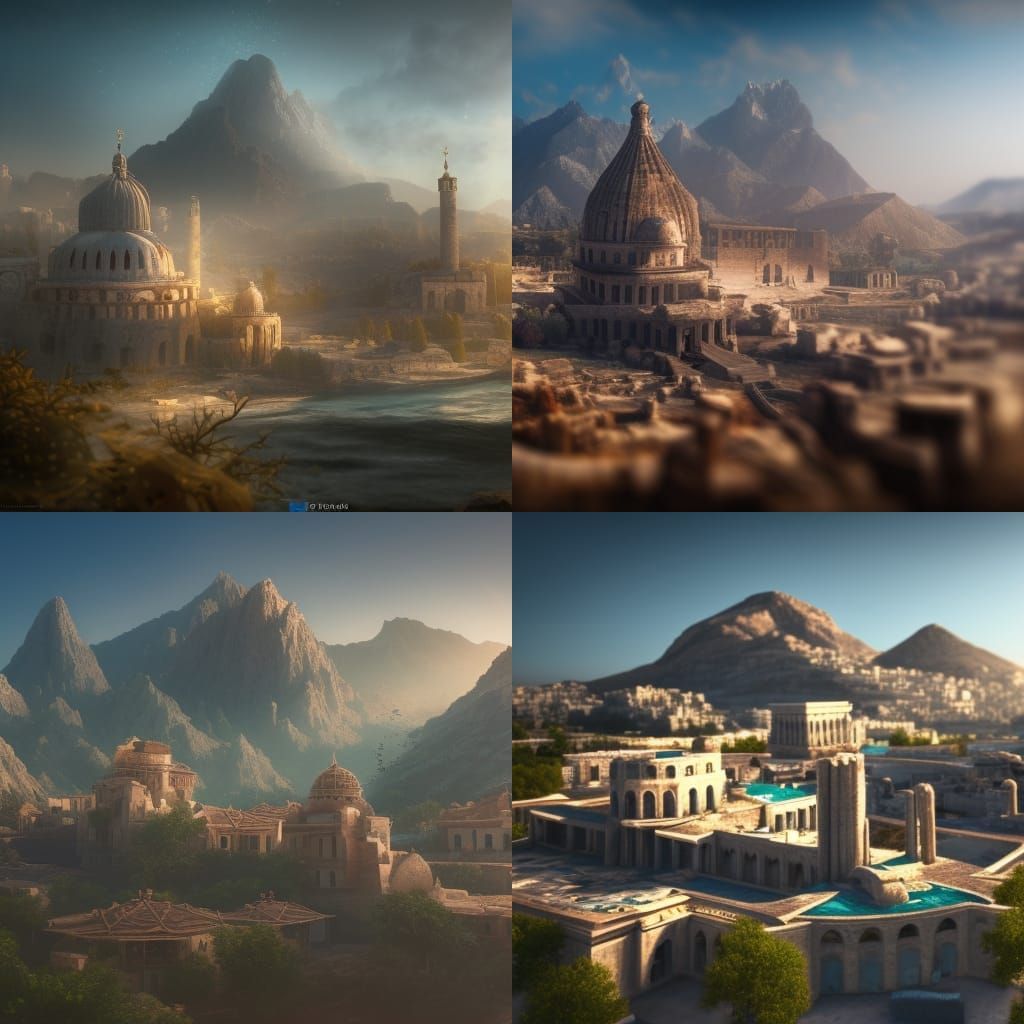 Lost Greek Cities of Central Asia: Fantasy Art