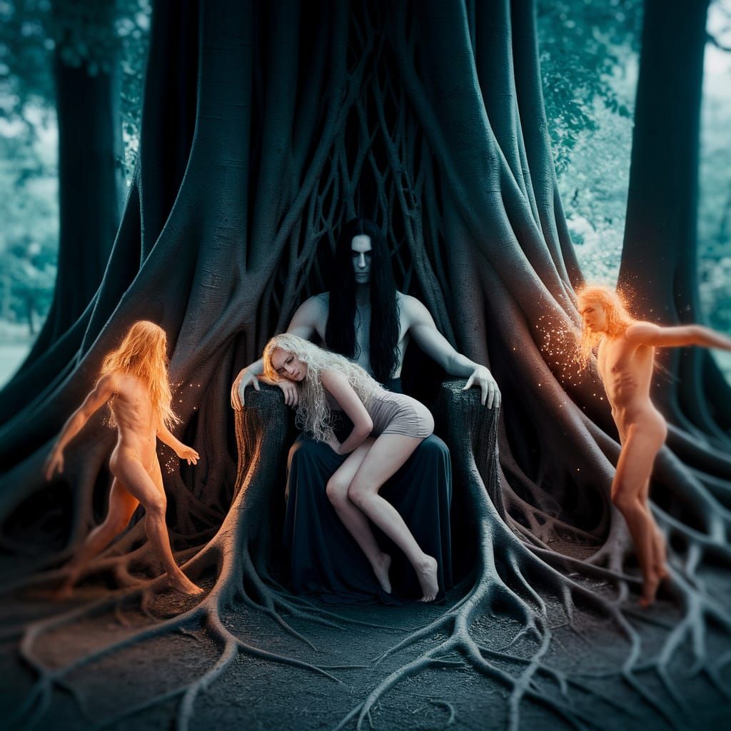 Dark Giant on Root Throne in Ethereal Grove