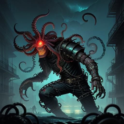 Necropolis Hell Octopus With Chains