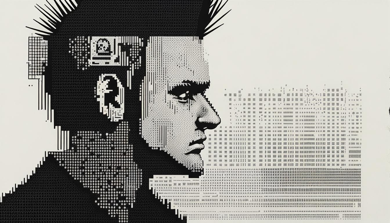 Punk Portrait in ASCII Art