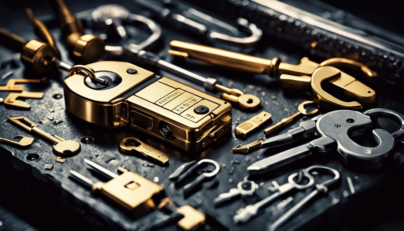 High-Tech Locksmith Kit in Hyper-Realistic Digital Art