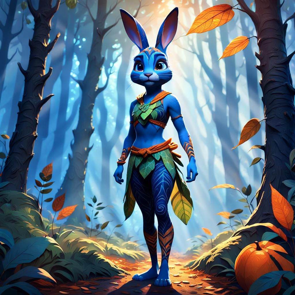 Judy Hopps as Forest Hero in Fantasy Art