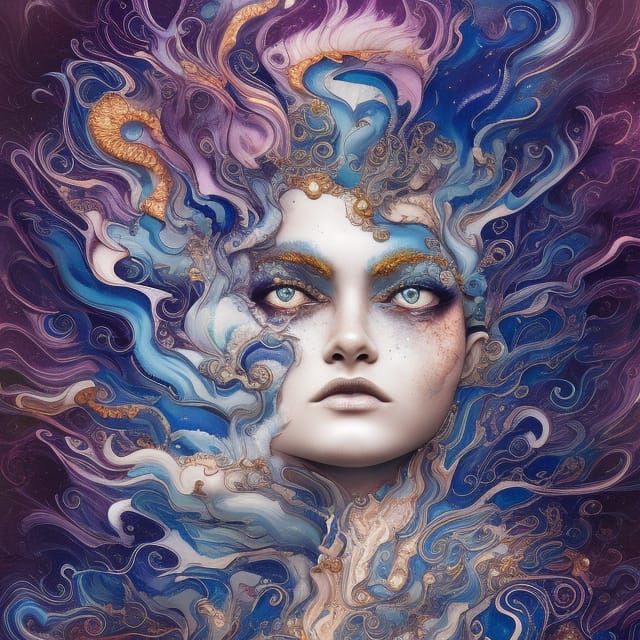 Goddess of Storms with Lightning Crown