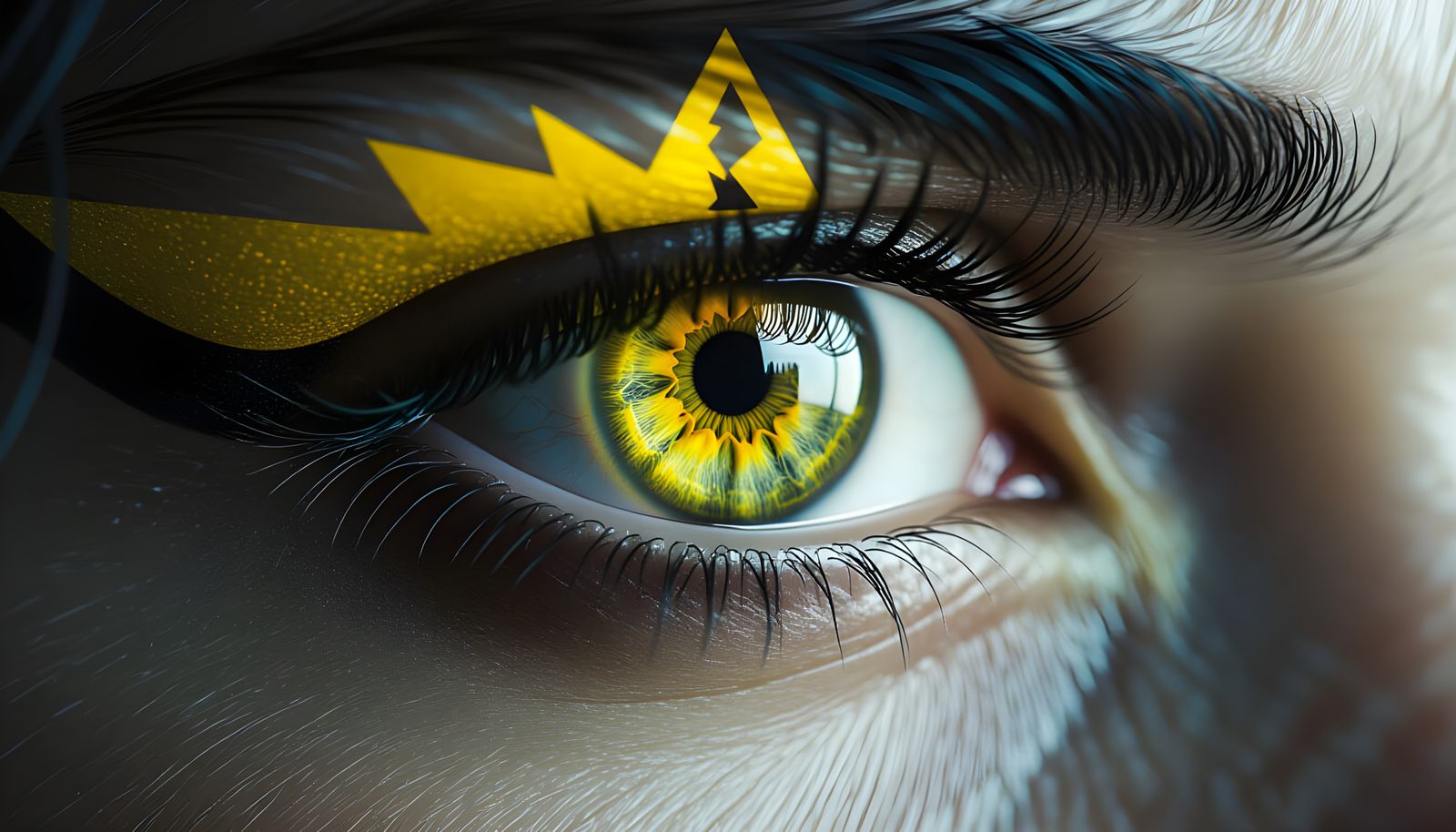 God With Yellow Triangle Iris and Black Sclera