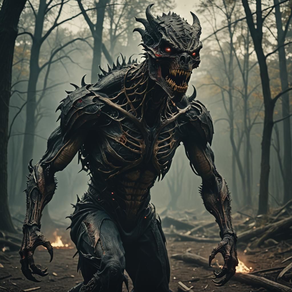 Dramatic Soulless Demon in Cinematic Lighting