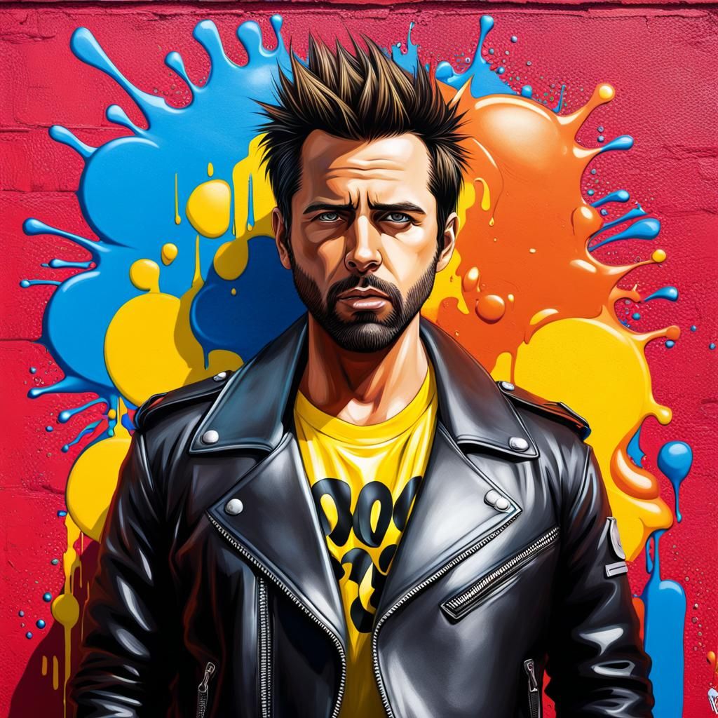 It’s Always Sunny Mac, in leather, at gayclub