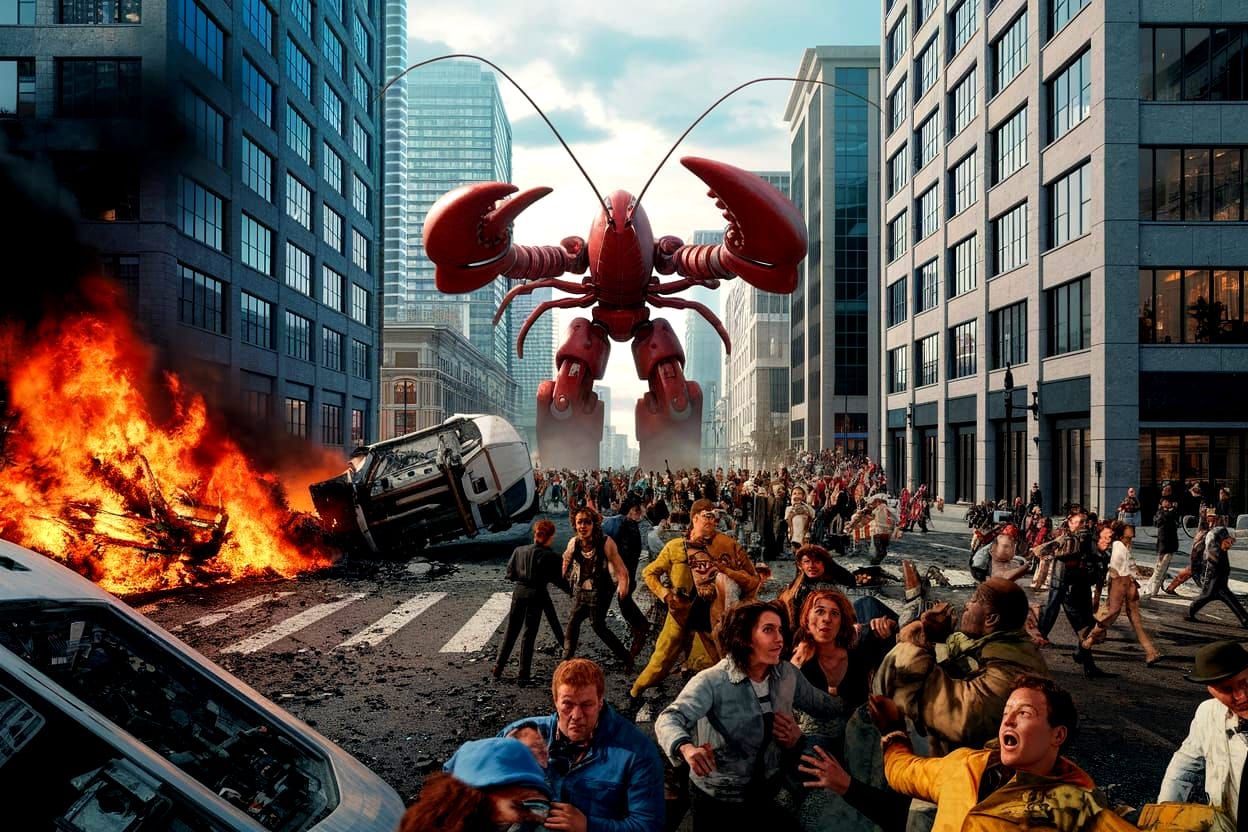 Downtown Apocalypse in Retro Comic Book Style