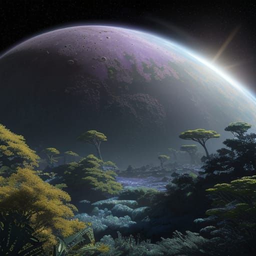 Surreal Exoplanet Diorama in 1:24 Scale Model