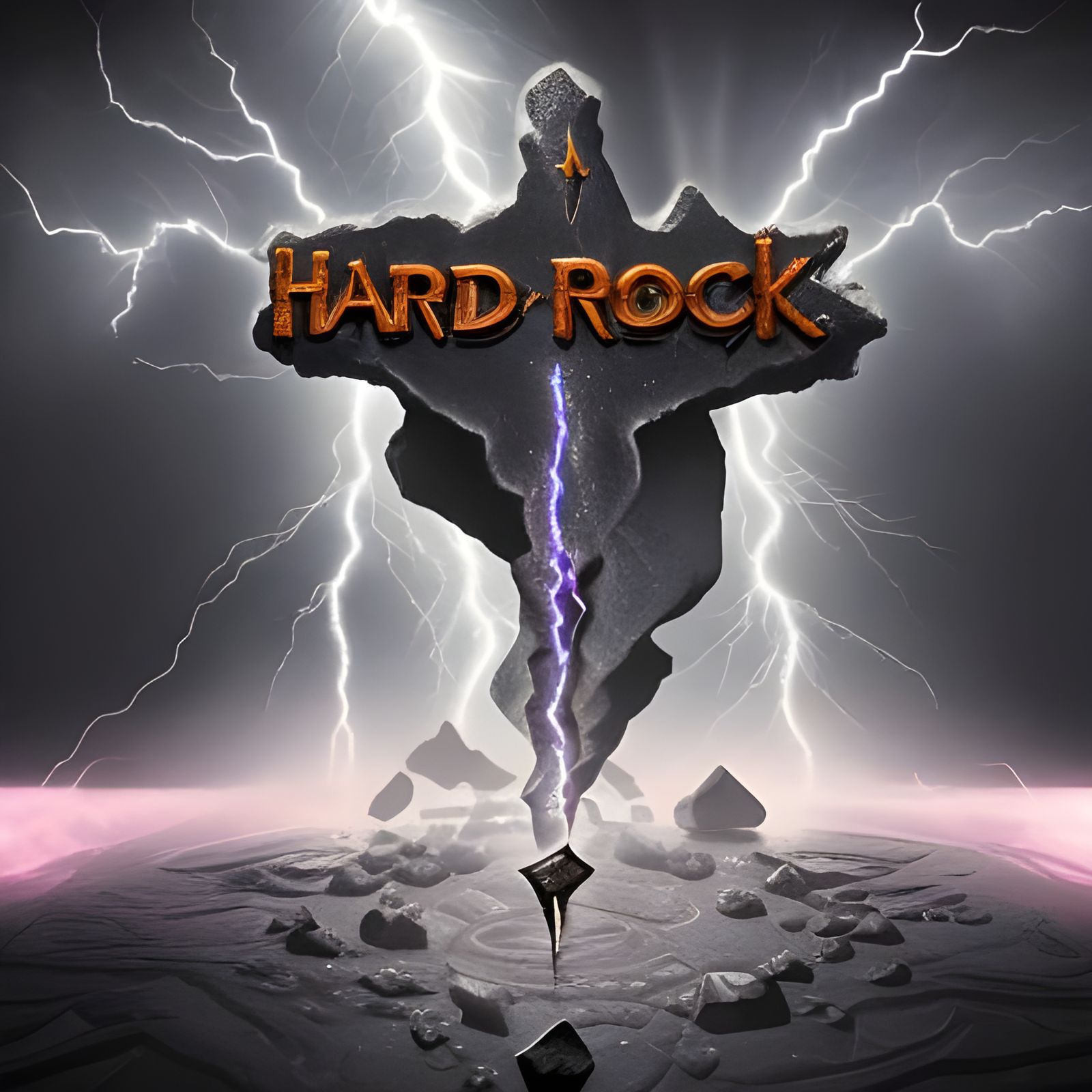 Kaleidoscopic Black Gothic Hard Rock Lightning