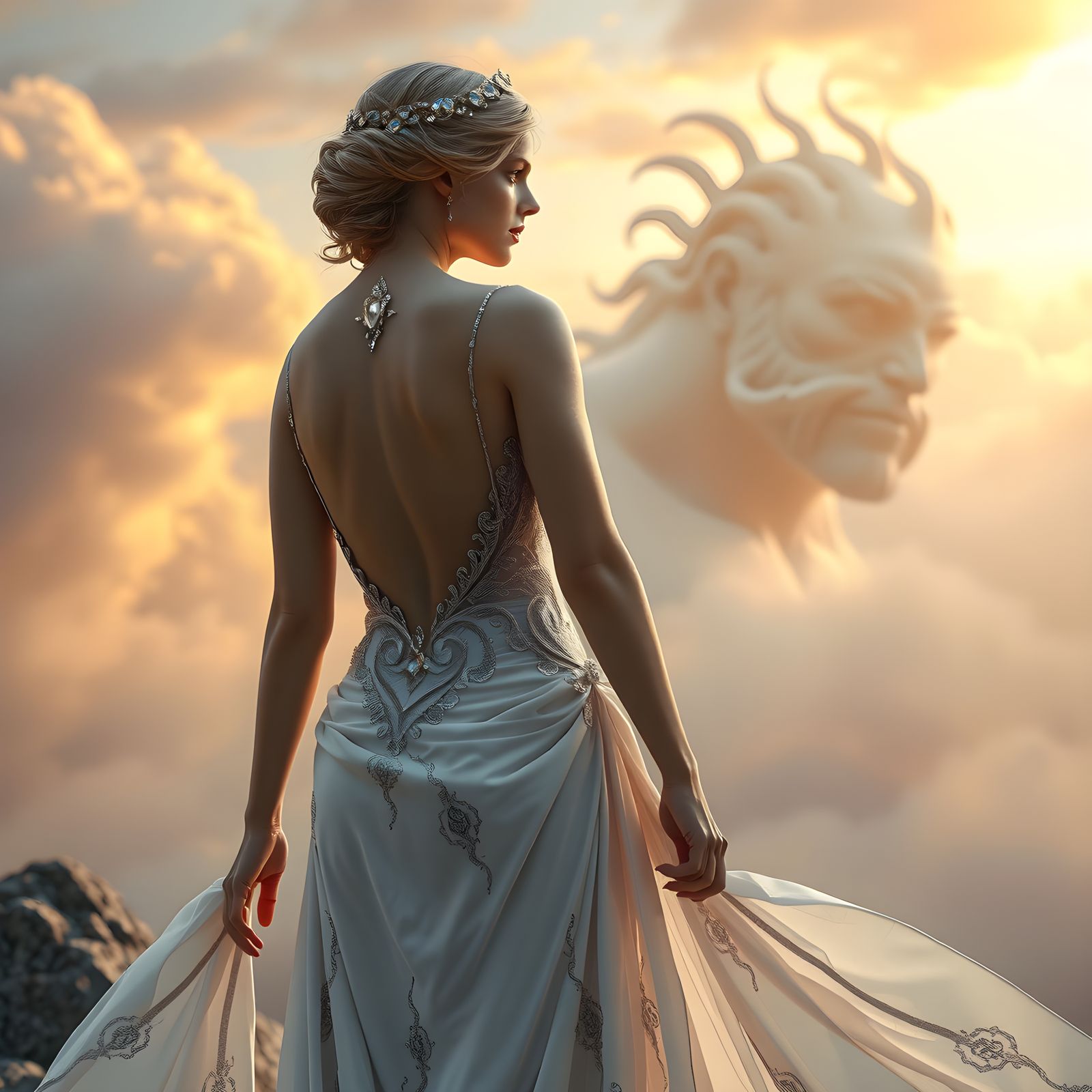 Aphrodite and Cronus: Fantasy Concept Art