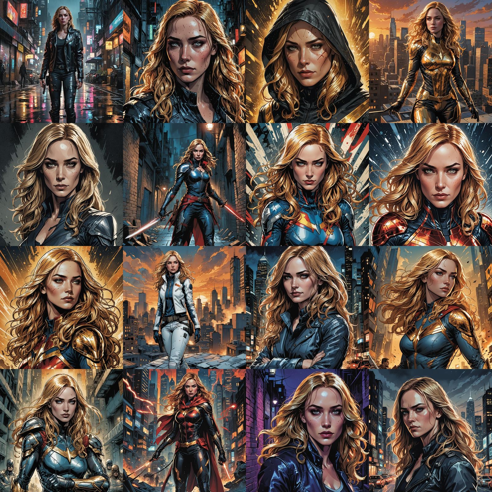 Sara Lance in Comic Book Style