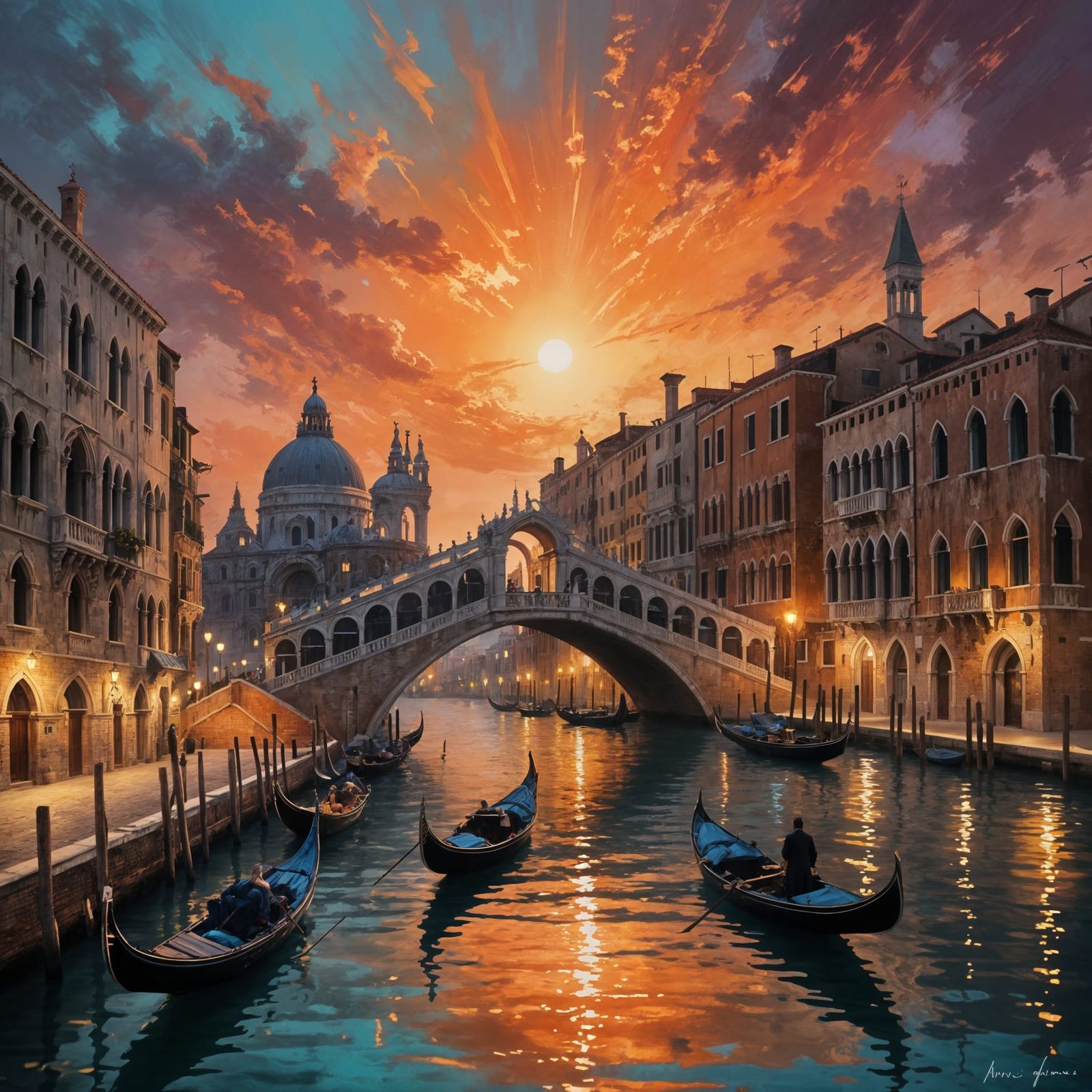 Venice at Dawn: Luminous Oil Painting Masterpiece