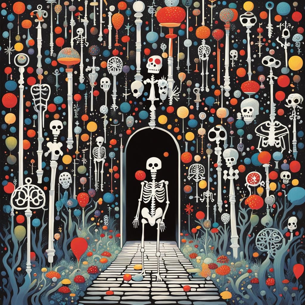 Skeleton Key in Comic Book Style