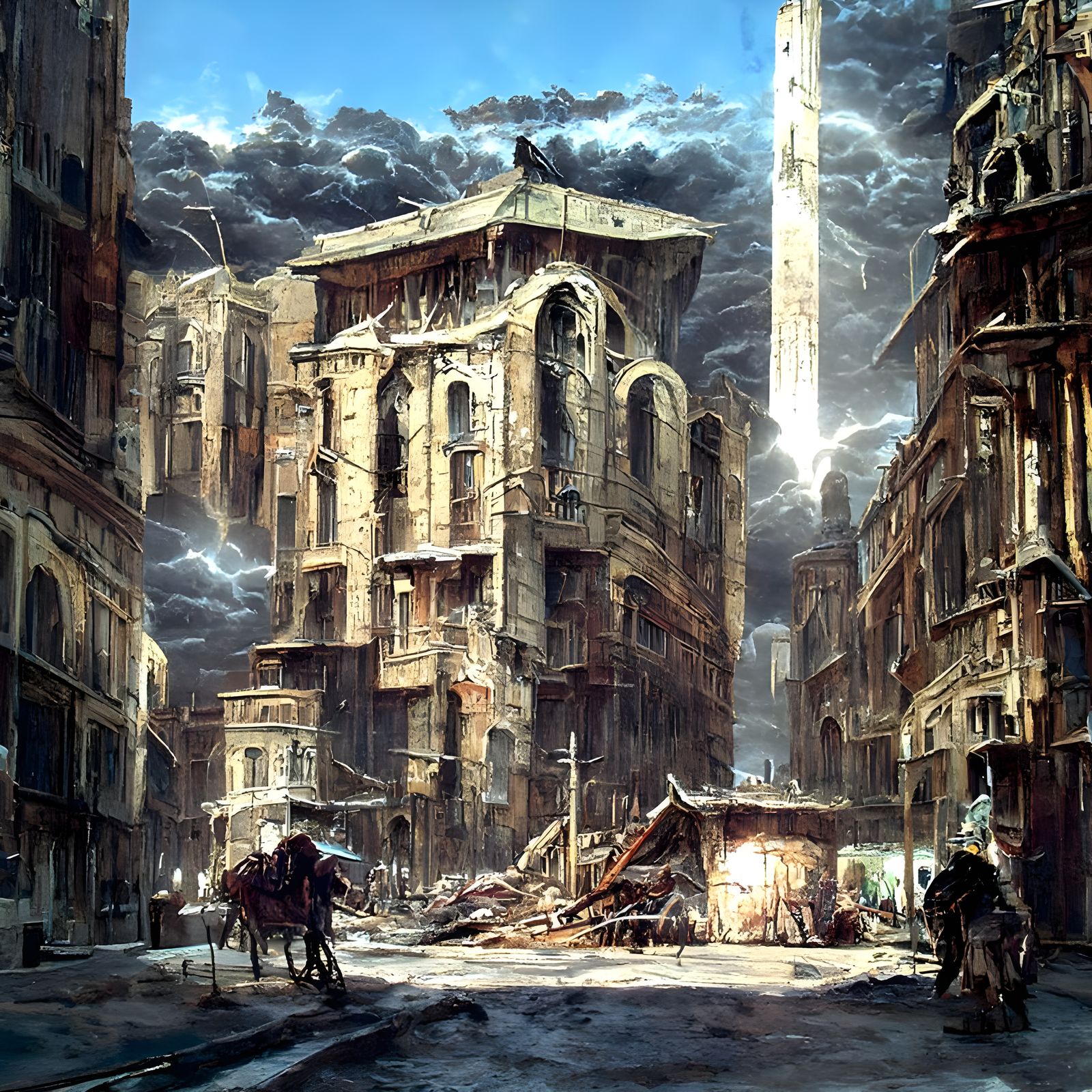 Post-Apocalyptic Milan in Hyper-Realistic Detail