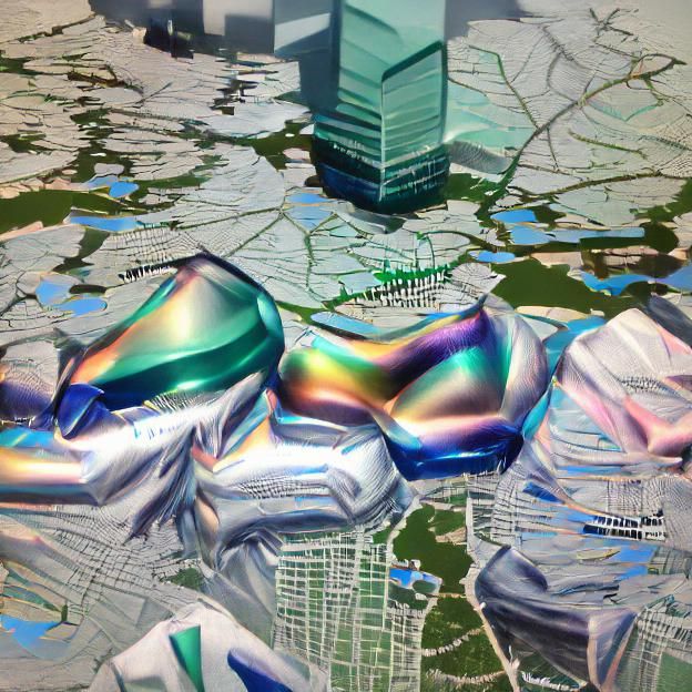 Iridescent Hyperrealistic Monk in Boston