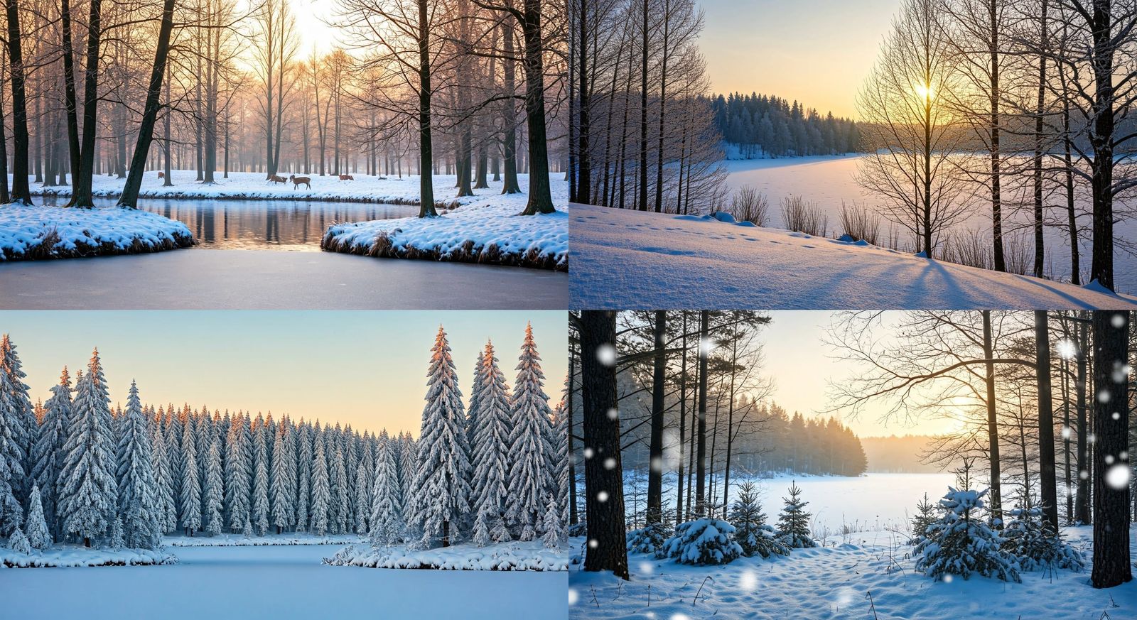 Harmonious Winter Scene in Professional Photography Style