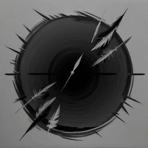 Birds in Flight: Charcoal Drawing in Moonlight