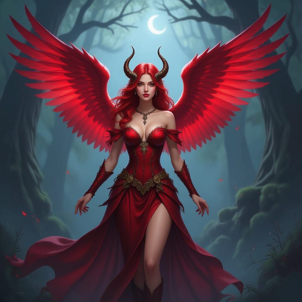 Crimson Haunted Angel