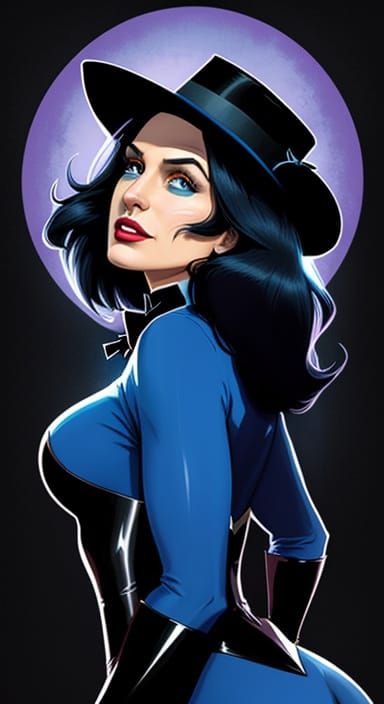 Enchanted Metropolis Portrait in Rudy Nappi and Tim Burton S...