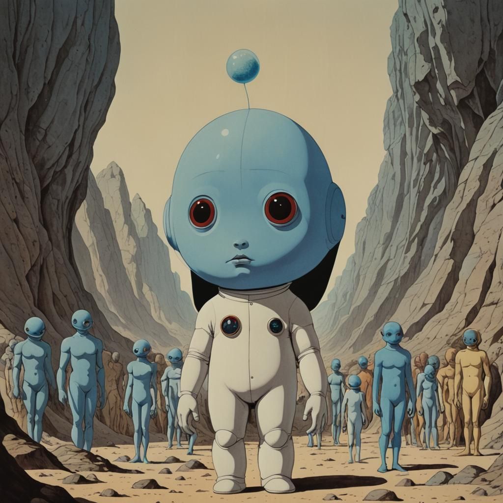 Surreal Alien Landscape Inspired by Fantastic Planet