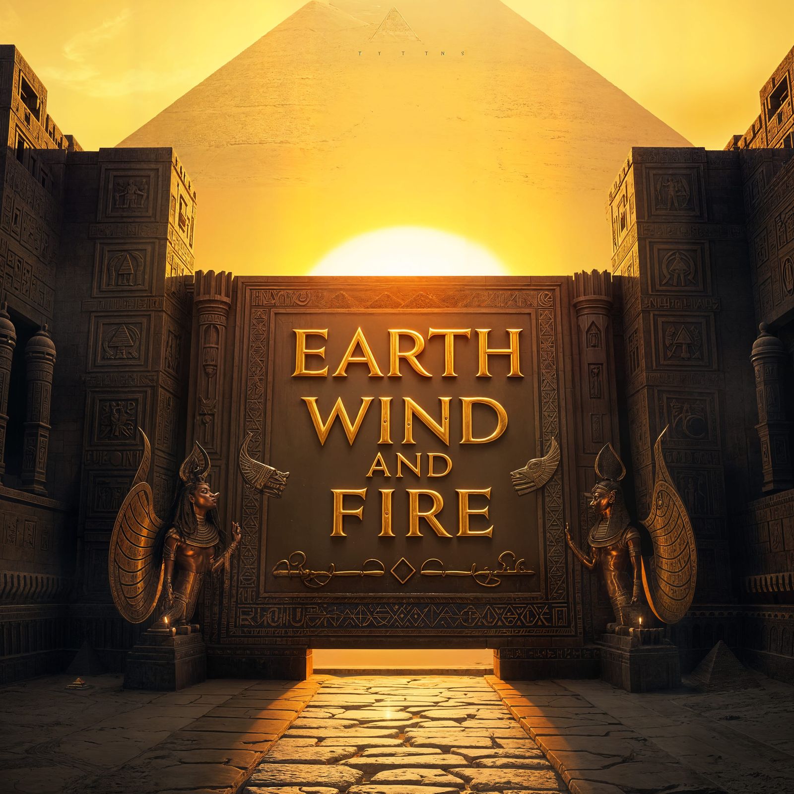 Ancient Egyptian Hieroglyphs in Pyramidal Style