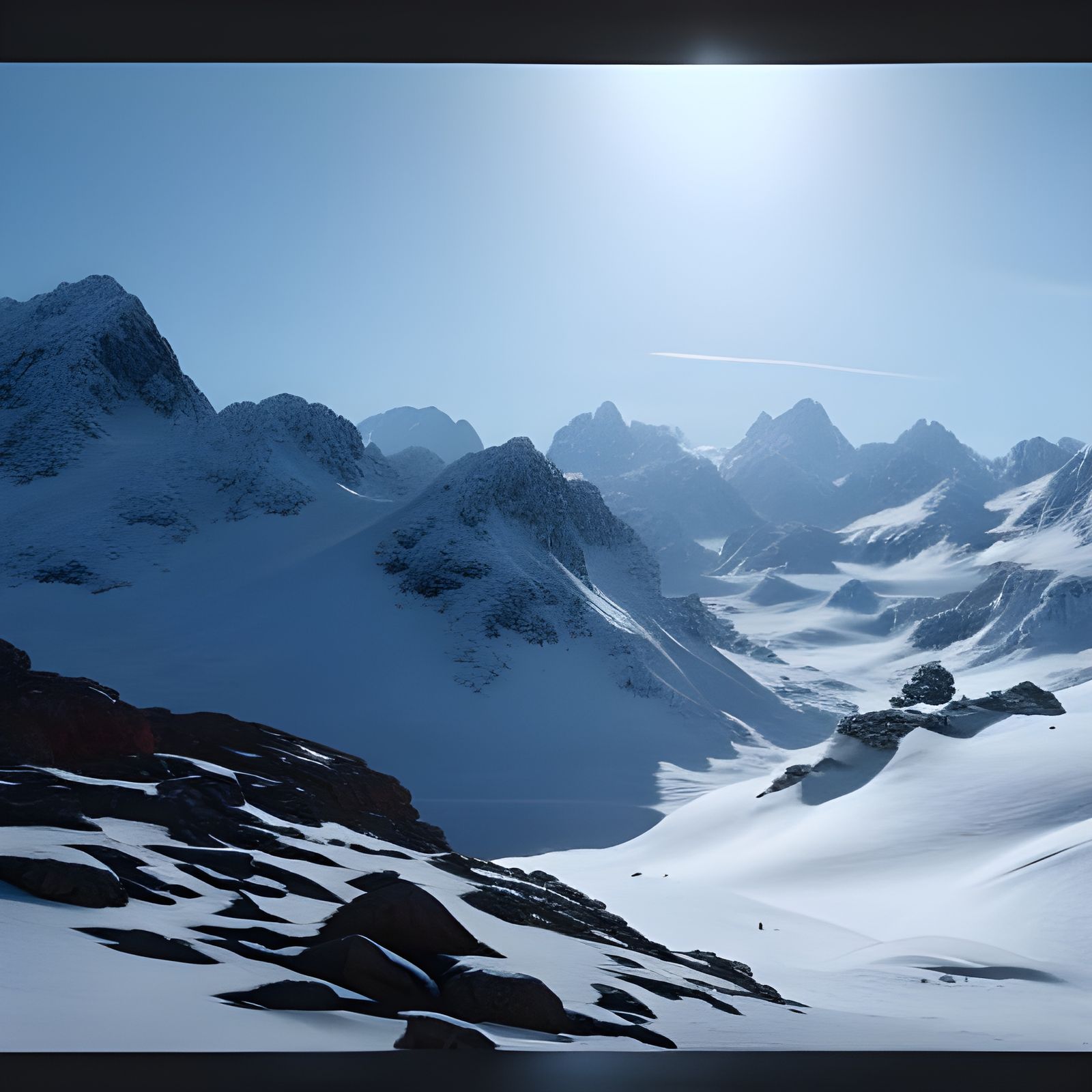 Lapporten in Winter: A Photorealistic Mountainscape