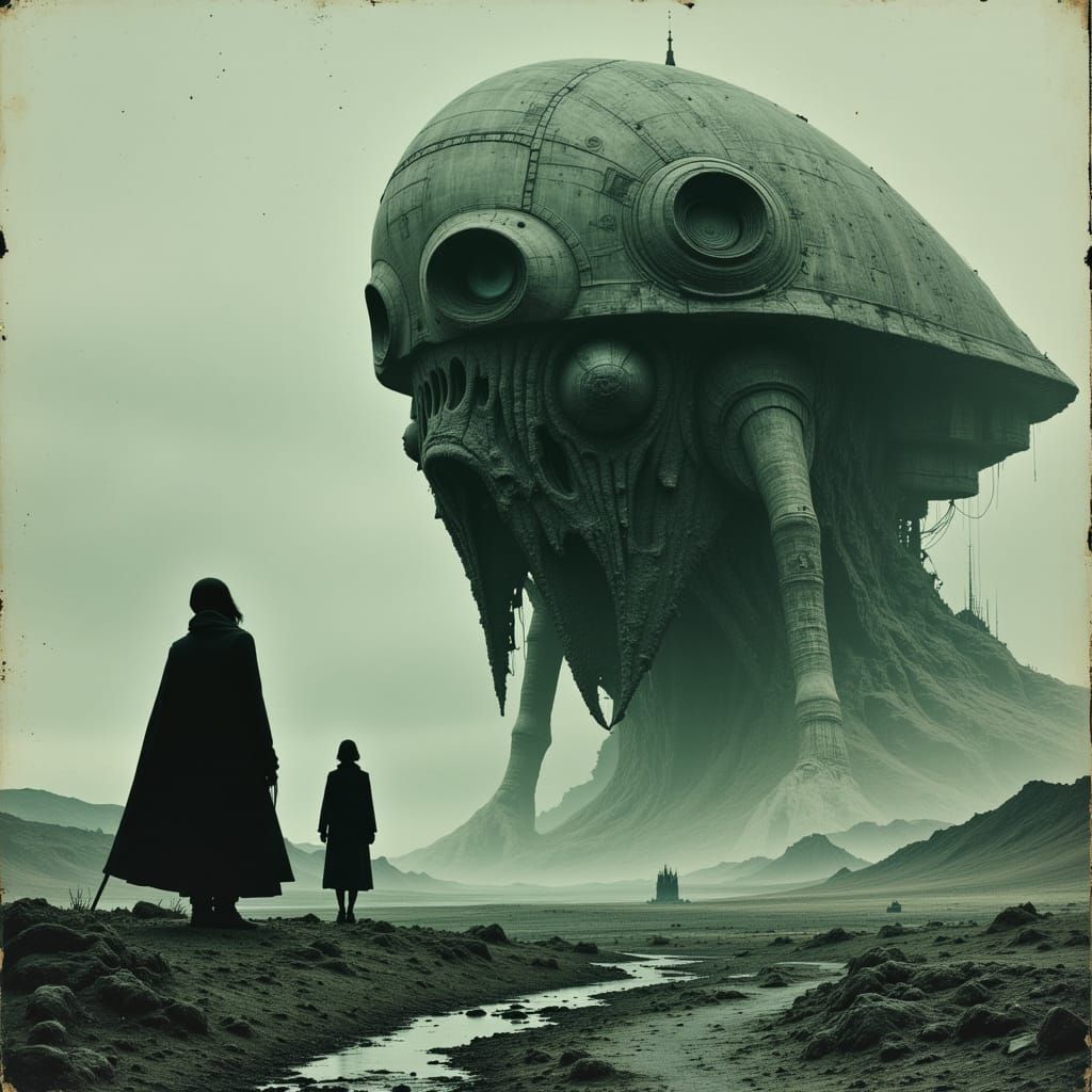 Biomechanical Aliens First Contact in Giger Style