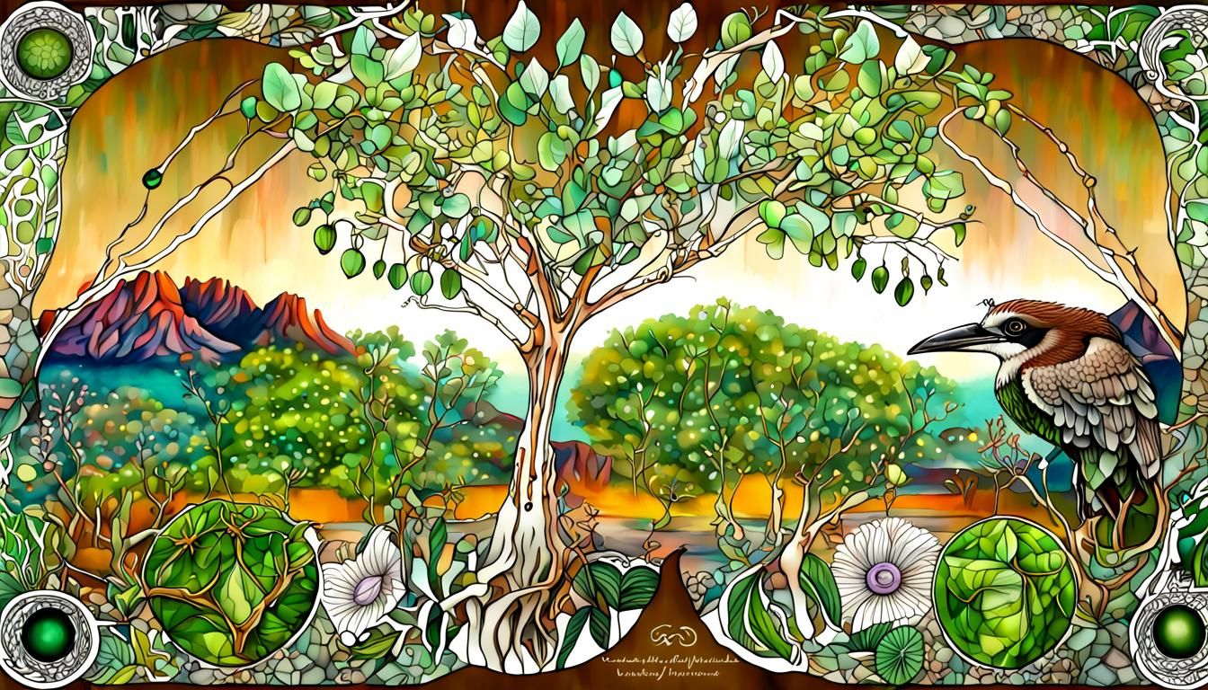 Eucalyptus and Kookaburra with Quantum Zentangle
