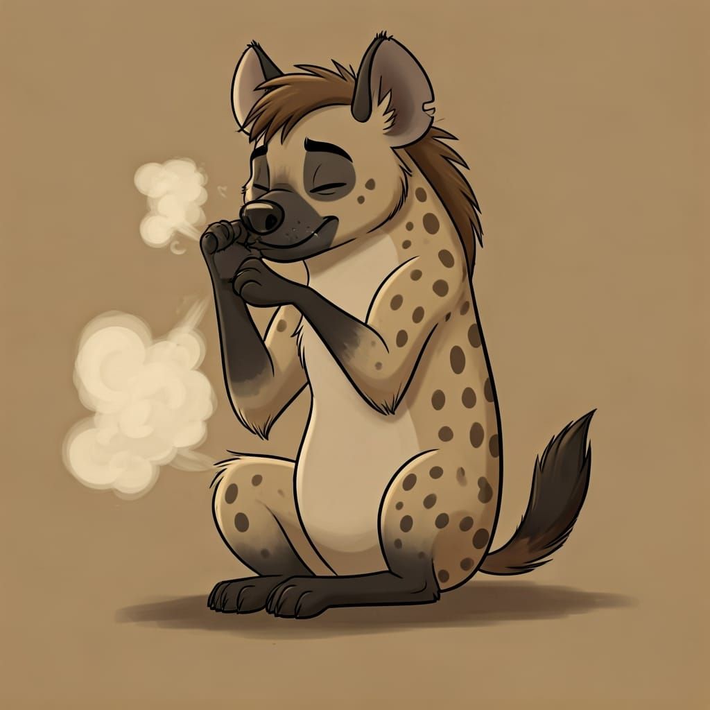 Cartoon Hyena Reacts to Smelly Feet