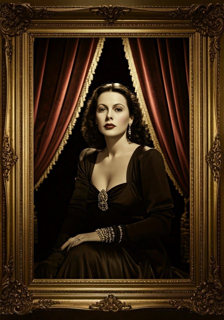 I'm not allowed to show Hedy Lamarr working on a lab. Okay.