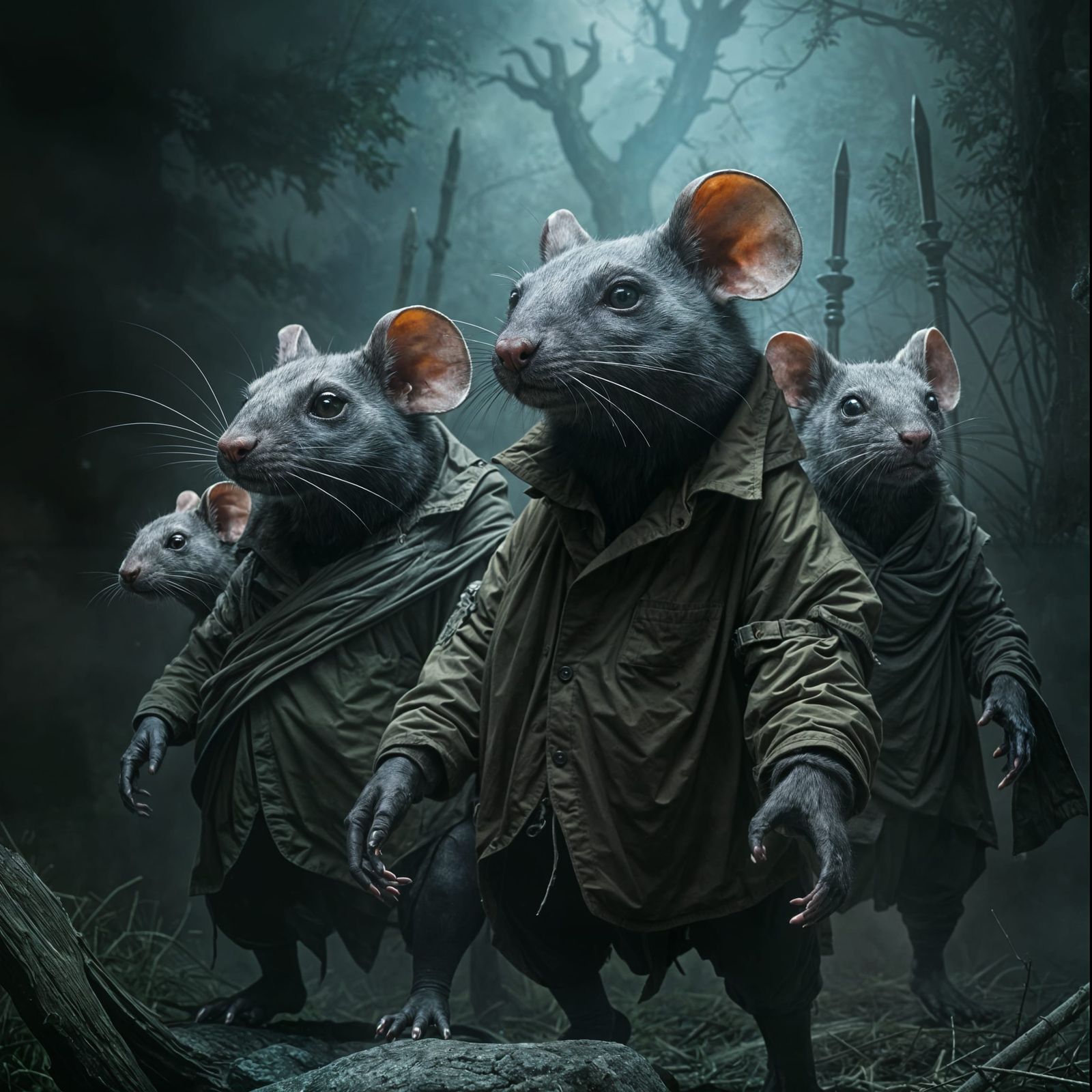 Creepy Big Rats Generated by AI