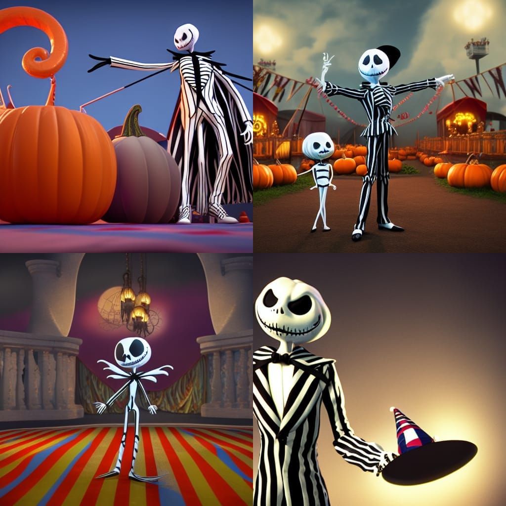 Jack Skellington Ringleader in Halloween Town Circus