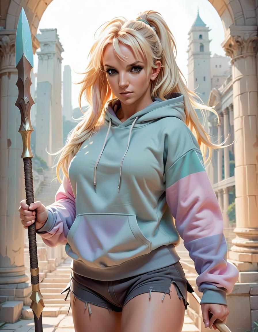 Manga Style Warrior in the Colosseum