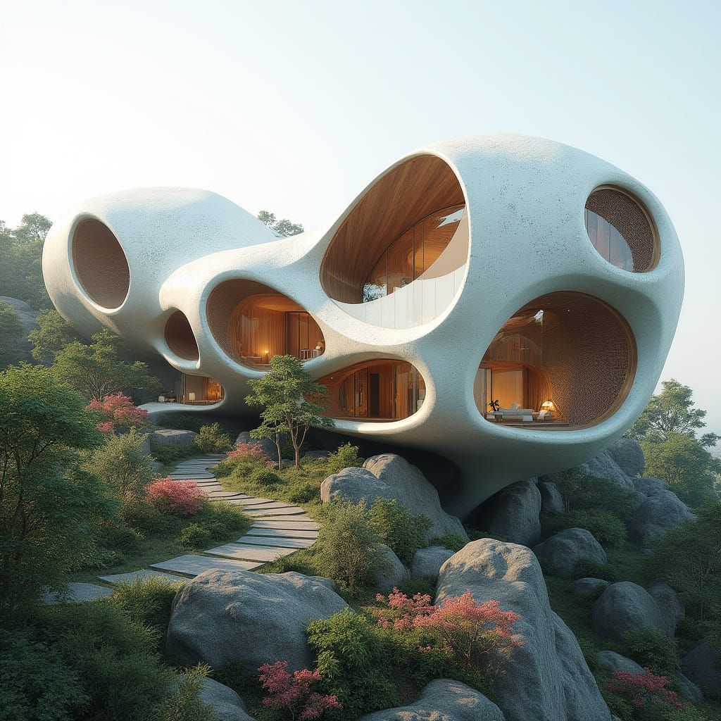 Futuristic Bionic Building with Iranian Geometric Forms