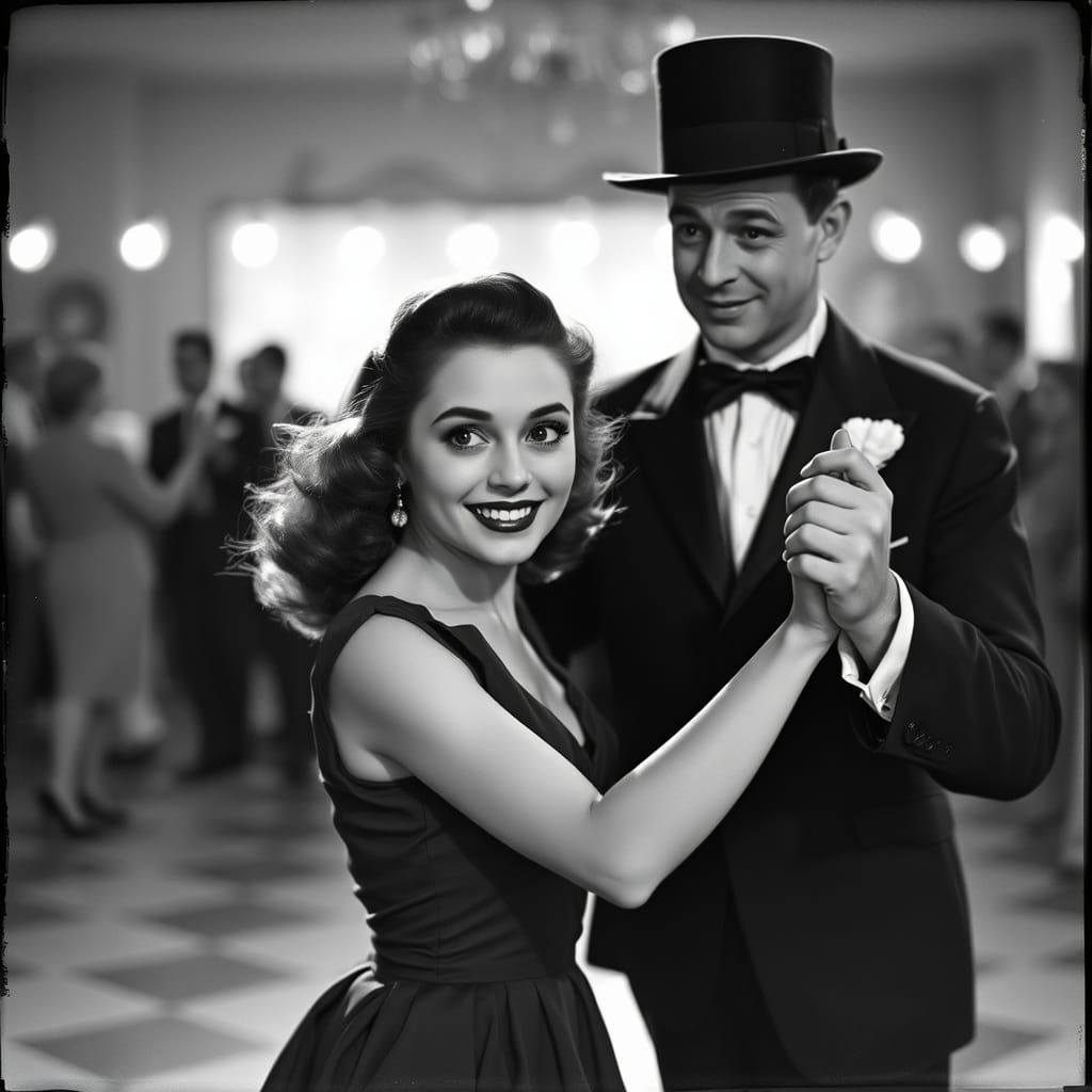 Dancing Starlet in Classic Film Style