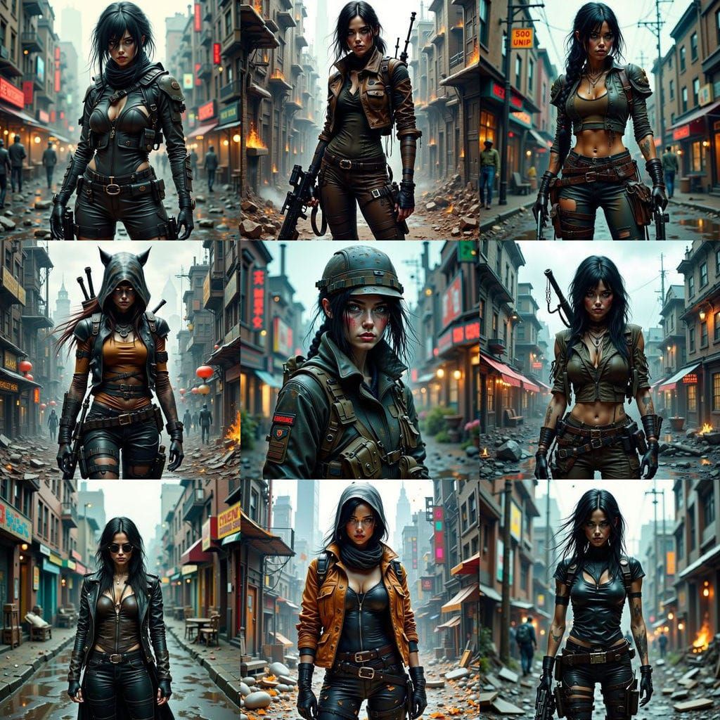 Tough Heroine in Raccoon City: Cyberpunk Style