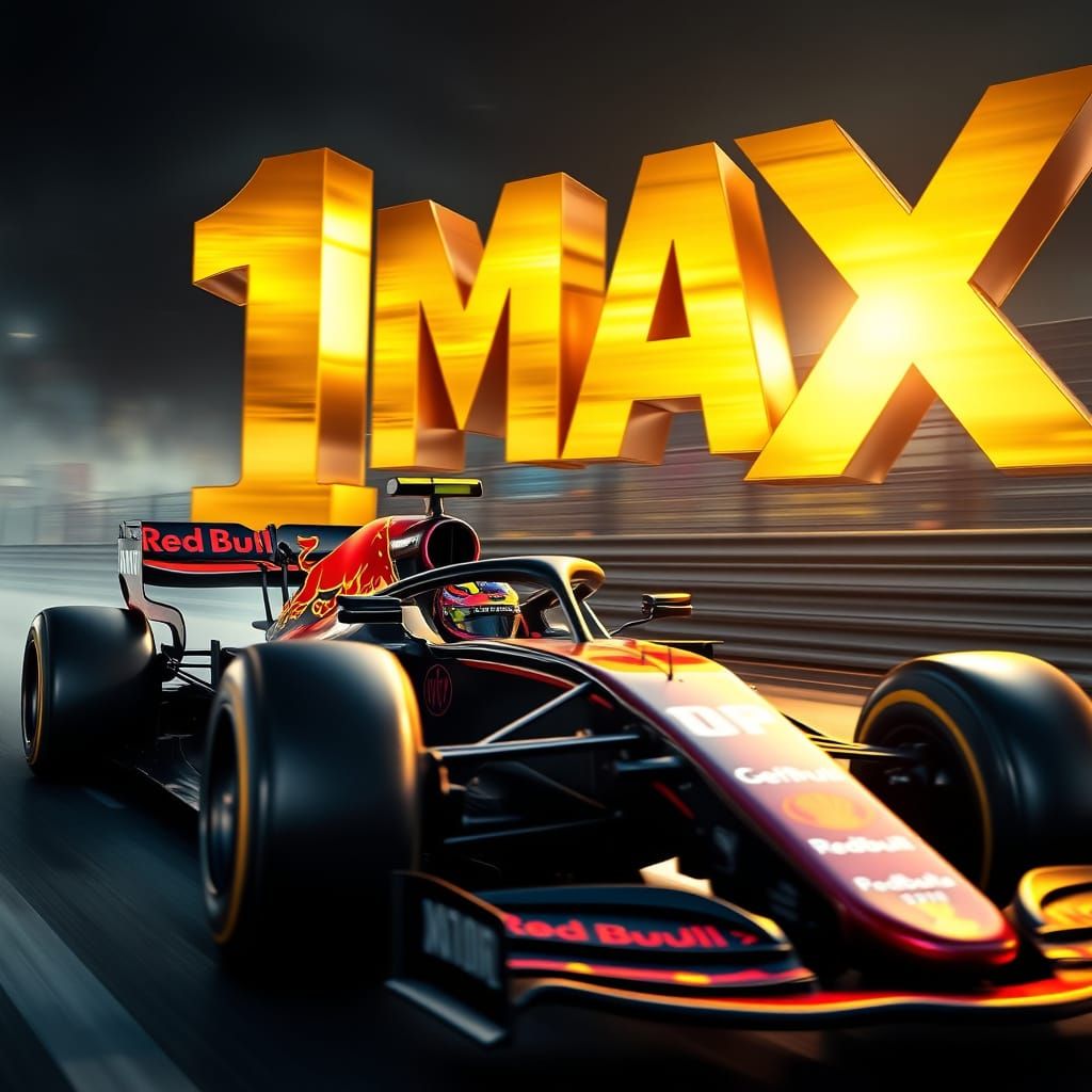Max Verstappen Wins: Hyperrealistic F1 Car Victory
