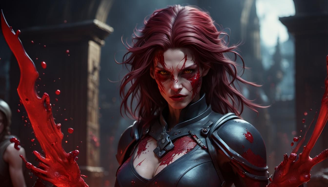 Feral Malicia in Medieval Armor, Dark Fantasy Art