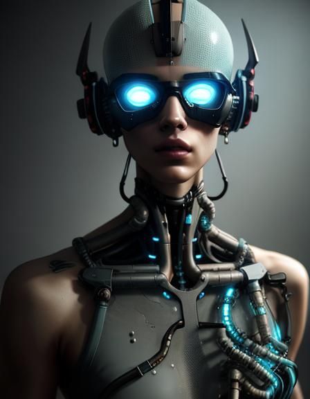Biopunk Body Modifications in Raypunk Style
