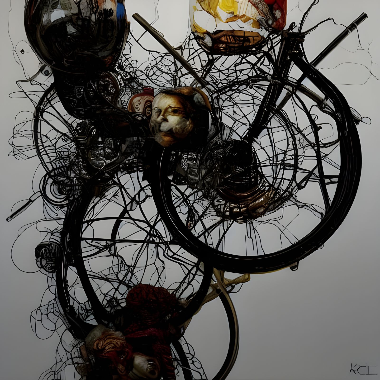 Cycles Ring the Earth: A Hyperrealist Painting