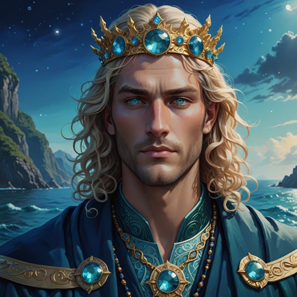 Nereus, Young God of the Sea Portrait