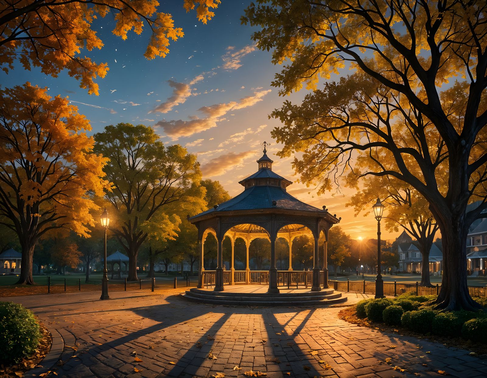 Renaissance Park Gazebo Painting in Unreal Engine