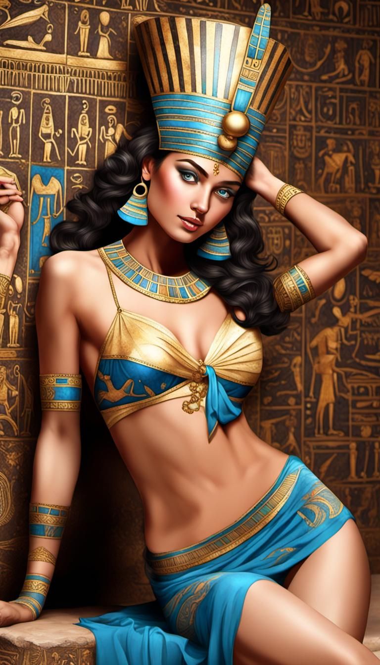 Egyptian Ornament in Splashing Paint