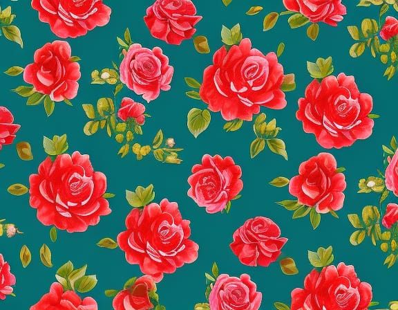 Scattered Rose Pattern Design