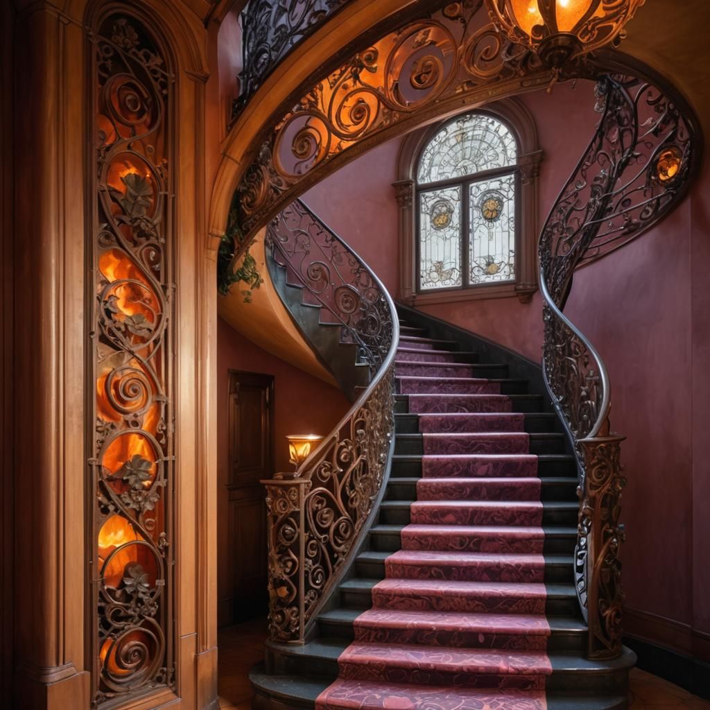 Ornate Italianate Building in Art Nouveau Style