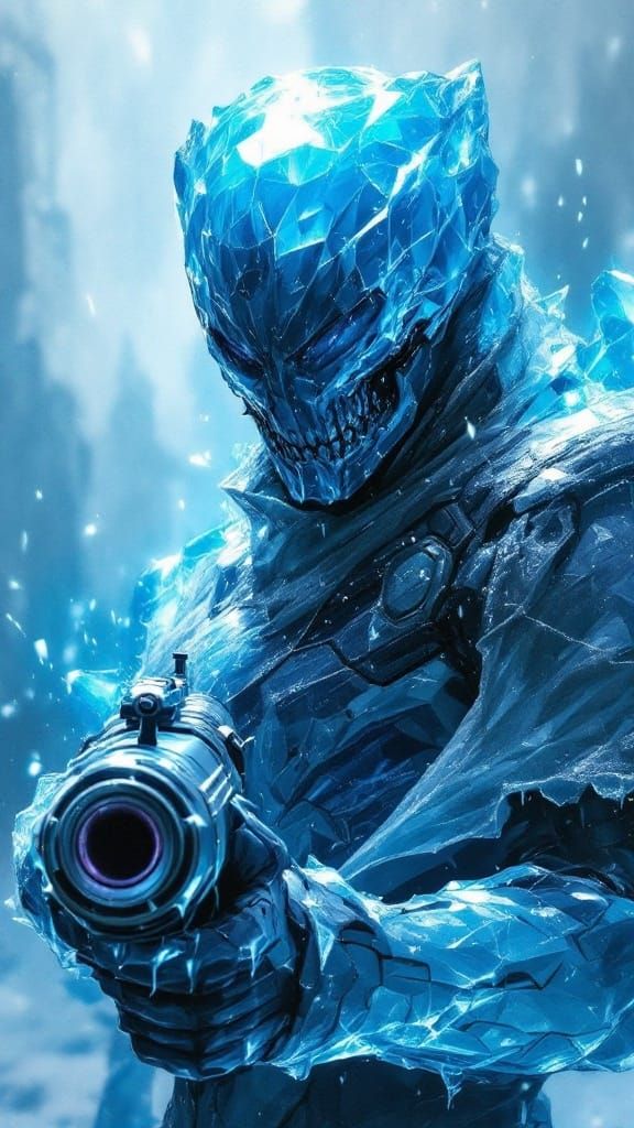 Mr Freeze Wields Ice Gun Under Sinister Dome